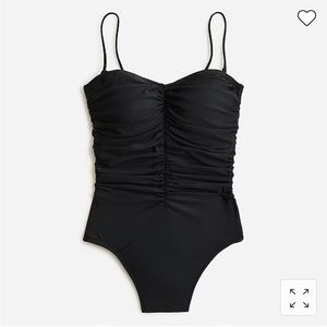 J.CREW plus size ruched sweetheart one-piece swim suit, size 22